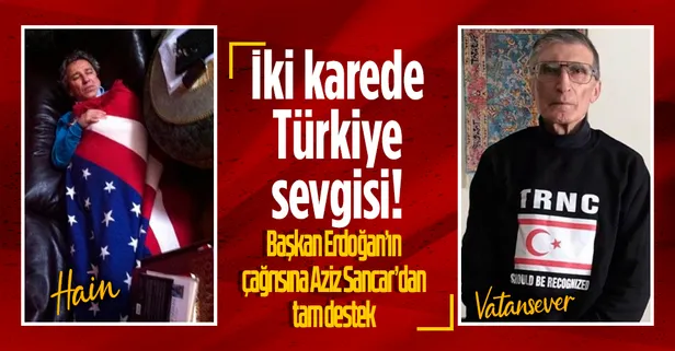 Başkan Erdoğan'ın çağrısına Aziz Sancar'dan destek: İngilizce 'KKTC tanınmalı' yazan tişört giydi