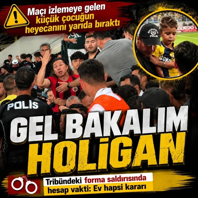 Gençlerbirliği-Fenerbahçe maçında küçük çocuğun formasının çıkarılmasıyla ilgili soruşturmada şüpheliye ev hapsi