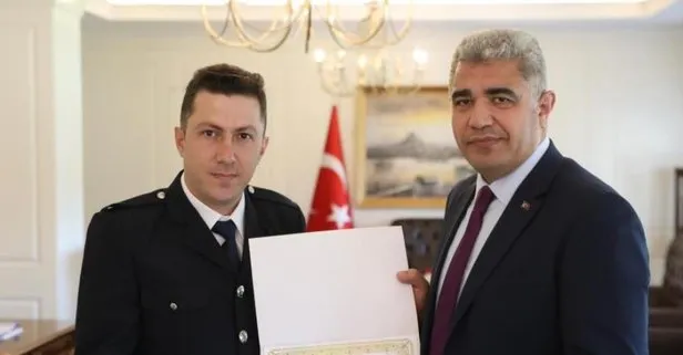 Azerbaycan bayrağını öperek teslim almıştı: Polis Memuru Ramazan Şahin başarı belgesiyle ödüllendirildi!