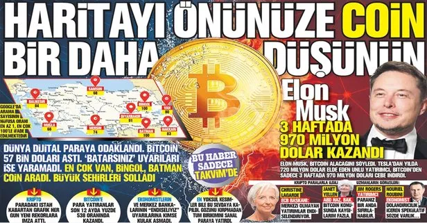 Haritayı önünüze ’coin’ bir daha düşünün! En çok Van, Bingöl, Batman coin aradı | Bitcoin nasıl alınır?
