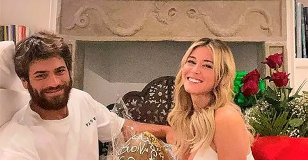 Can Yaman, İtalyan spiker sevgilisi Diletta Leotta ile tribünde