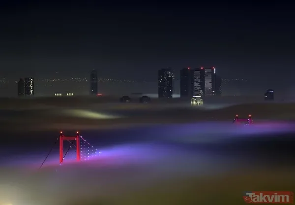 SON DAKİKA: İstanbul sis durumu! Megakent sis altında kayboldu - 2