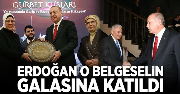 Erdoğan, "Gurbet Kuşları" belgeselinin galasına katıldı