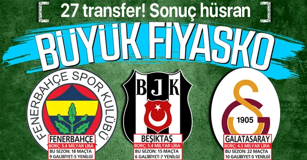 Fenerbahçe, Galatasaray ve Beşiktaş 1.5 milyarlık transfer yaptı! Trabzonspor’dan 29 puan fark yedi