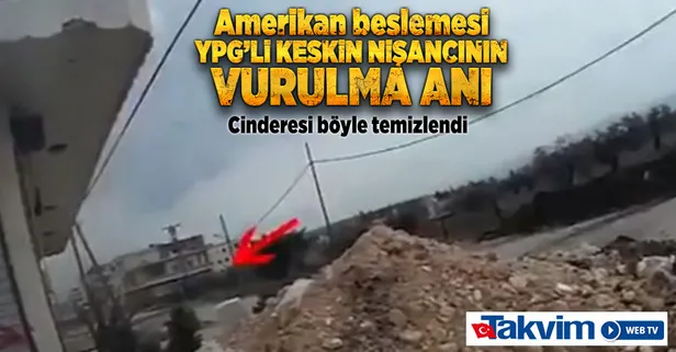 YPG'li keskin nişancının vurulma anı