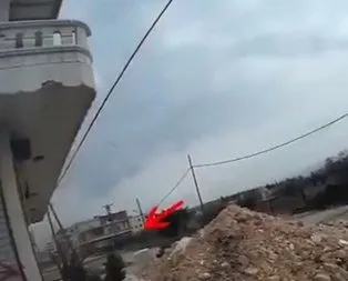 YPG’li keskin nişancının vurulma anı