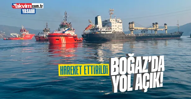 Son dakika: Yük gemisi karaya oturdu! 4 saat süren kurtarma çalışması