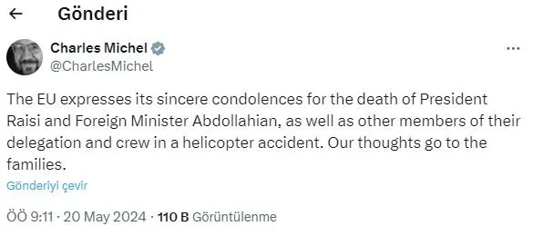 Reisi ve Abdullahiyan’ın ardından dünya liderlerinden taziye mesajları-5