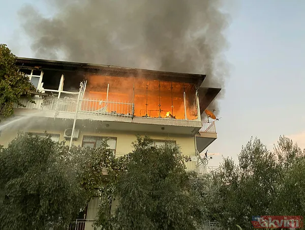 Antalya'da 3 katlı ev alev alev yandı! Yaşanan yangında korku dolu anlar yaşandı - 2
