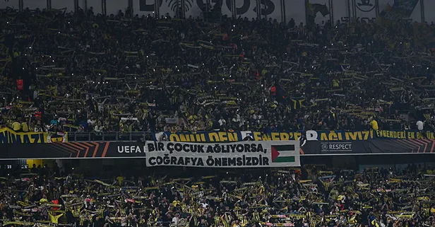 Fenerbahçe - Stuttgart maçında Filistin'e destek!