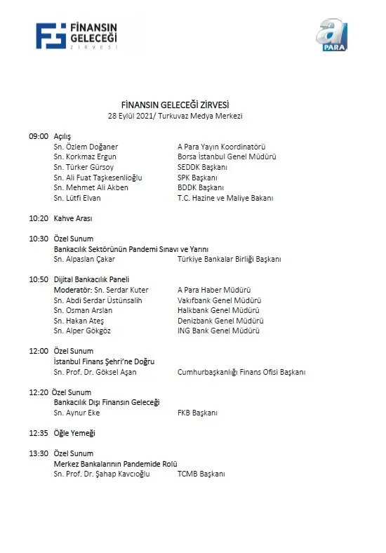 1632486830880.jpg Finansın Geleceği Zirvesi Hazine ve Maliye Bakanı Lütfü Elvan ve Merkez Bankası Başkanı Şahap Kavcıoğlu'nu ağırlayacak-1
