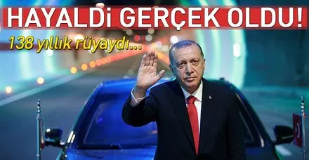 Cumhurbaşkanı Erdoğan Ovit Tüneli'ni açtı