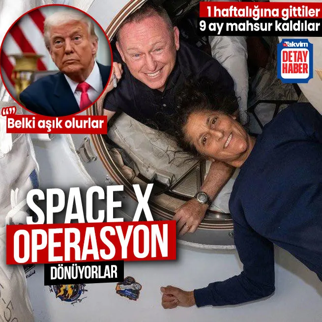 1 haftalığına gittiler 9 aydır mahsurlar! Trump’ın Belki aşık olurlar dediği astronotlara kurtarma operasyonu
