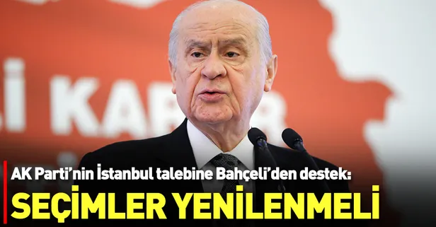 Bahçeli: Vicdanları huzurlu kılacak için yeni bir seçim de düşünülebilir