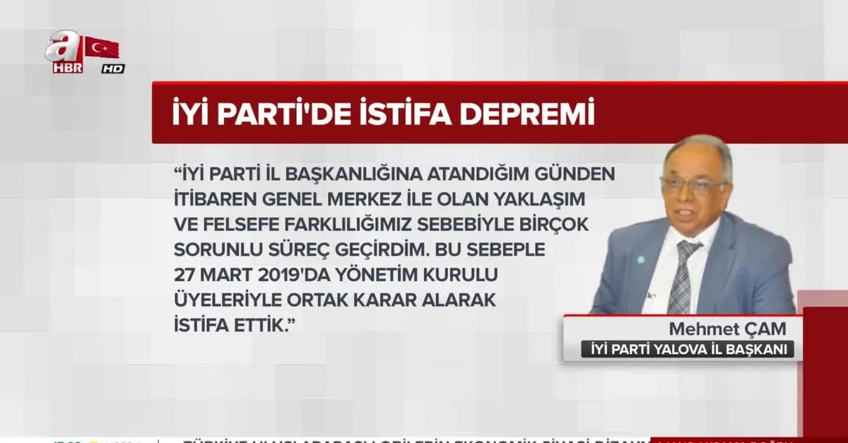 İYİ Parti Yalova İl Yönetimi istifa etti