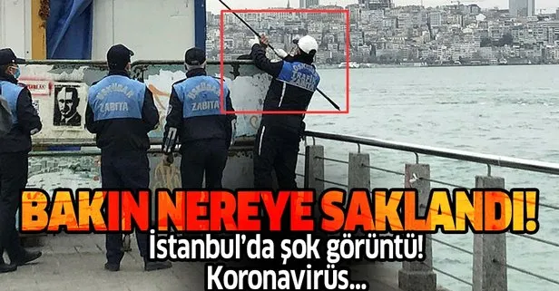 Son dakika: Üsküdar’da yasağa rağmen bariyerlerin arkasına saklanıp balık tutmak isteyen şahıs zabıtaya yakalandı