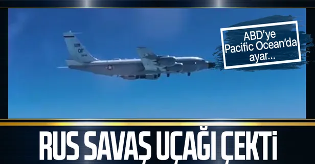 Havada tehlikeli anlar! Rus savaş uçağı, ABD keşif uçağını durdurdu