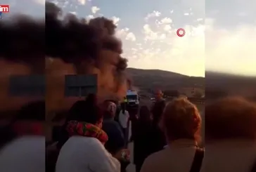 Ankara’da otobüs alev aldı!