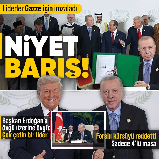 Mısırda Gazze için Niyet Belgesi imzalandı | Donald Trumptan Başkan Erdoğana övgü ve teşekkür