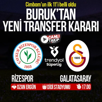 Galatasaray’ın ilk 11’i belli oldu