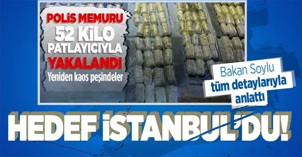 İçişleri Bakanı Süleyman Soylu’dan Hakkari’de 52 kilo 500 gram patlayıcıyla yakalanan polis hakkında flaş açıklama: Hedef istanbul’du