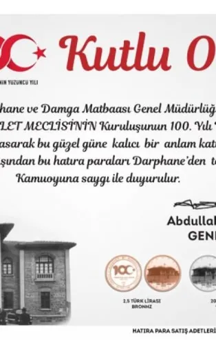 Darphane'den 100. yıla özel para