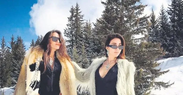 Kendall Jenner ve Kourtney Kardashain’ın kar üstündeki bikinili pozları Eda Taşpınar’a ilham verdi
