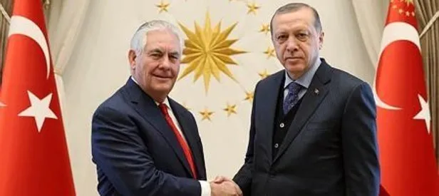 Erdoğan Tillerson'ı kabul etti