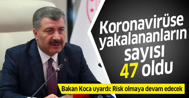 Son dakika: Bakan Koca koronavirüs olan vaka sayısını açıkladı: Hasta sayımız 47 oldu