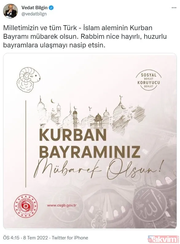 Siyasilerden peş peşe Kurban Bayramı mesajları... Mehmetçik vatan nöbetinde - 8