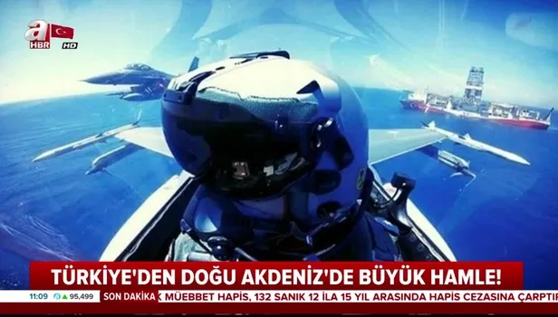 Türk F-16’ları 'Yavuz'u selamladı (Video)