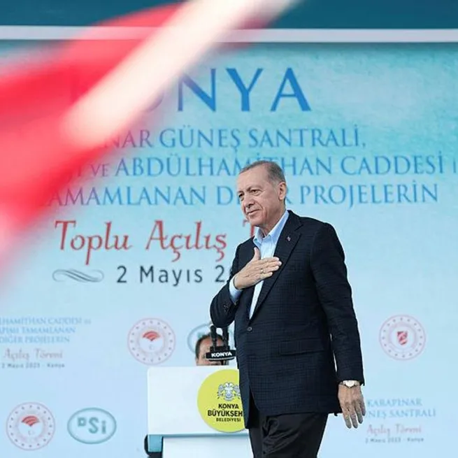 Karapınar Güneş Enerjisi Santrali tam kapasite üretime başladı! Başkan Erdoğandan önemli açıklamalar: Kalyona teşekkür