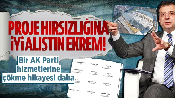 Yine Ekrem İmamoğlu ve yine AK Parti projesine çökme olayı! 6 yıl önce CHPnin ret verdiği projeyi yatırım yapıyoruz diye sundu
