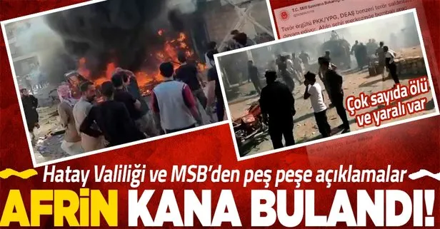 Afrin kana bulandı! 3 ölü, 3’ü çocuk 6 yaralı...