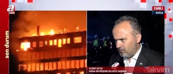 Bursa Osmangazi'deki tarihi ipek fabrikası alevlere teslim oldu! Yangın kontrol altına alındı - 10