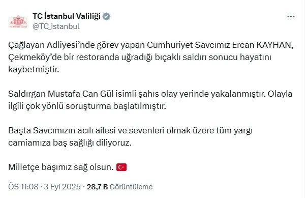 cumhuriyet-savcisi-ercan-kayhana-bicakli-saldiri-katil-zanlisi-eski-calisani-cikti-1756931292636.jpeg İstanbul Valiliği'nden açıklama. (Ekran Görüntüsü)