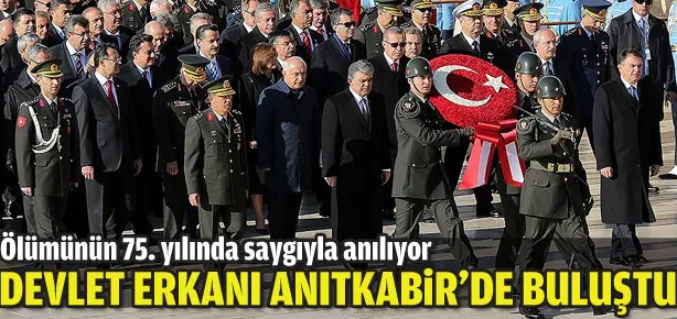 Devlet erkanı Anıtkabir’de buluştu