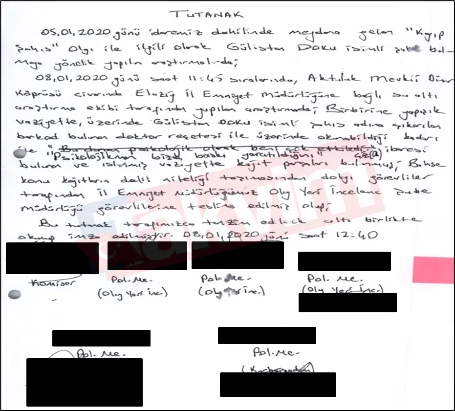 Gülistan Doku dosyasında 4 tuhaf tutanak! Su altında sahte delil izi... Şüphe Ankara'ya uzandı: Yetkisiz polislerden gizli sistem sorgusu-5