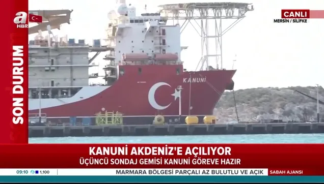 Türkiye'nin üçüncü sondaj gemisi Kanuni göreve hazır: Akdeniz'e açılıyor!