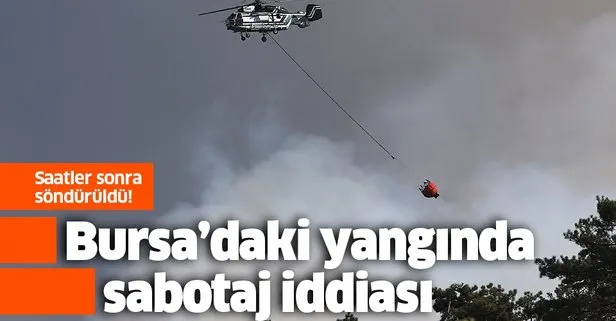 Bursa’da orman yangını! 10 saatlik çalışma sonucu kontrol altına alındı