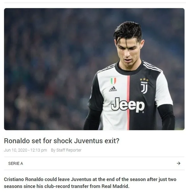 Juventus�ta bir dönem sona eriyor Cristiano Ronaldo takım ayrılıyor