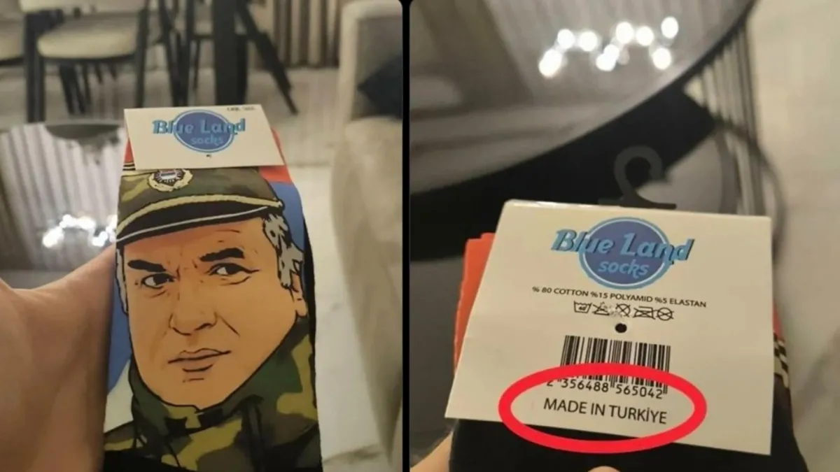 Savaş suçlusu Ratko Mladic görselli çorap iddiasına inceleme: Ticaret Bakanlığından suç duyurusu