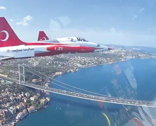 Türk Yıldızlarının İstanbulu selamlamasına kokpit içi bakış