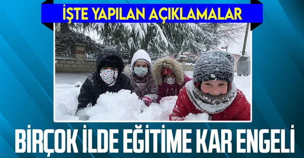 Son dakika: Birçok ilde yoğun kar yağışından yüz yüze eğitim tarihi ertelendi