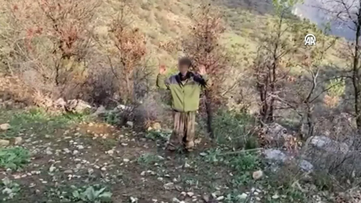 PKK/PYD-YPG üyesi teröristin teslim olduğu görüntüler ortaya çıktı: "Türk askeri aman diyene el kaldırmaz"