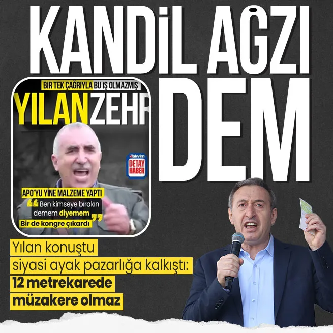 DEM Partili Tuncer Bakırhandan Kandil ağzıyla pazarlık: 12 metrekarede müzakere olmaz