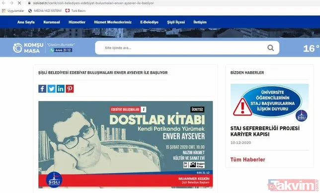 Mersin, Mudanya, Şişli, Ataşehir... CHP'li belediyeler yandaş gazeteci Enver Aysever'e çalışmış