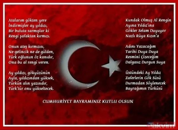 Resimli 29 Ekim Cumhuriyet Bayramı mesajları! Cumhuriyet Bayramı'nın 95'inci yıl dönümü kutlu olsun - 20