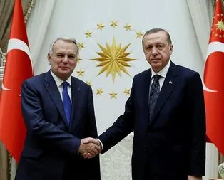 Cumhurbaşkanı Erdoğan Ayrault’u kabul etti