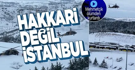 Hakkari değil İstanbul! Askeri helikopter...